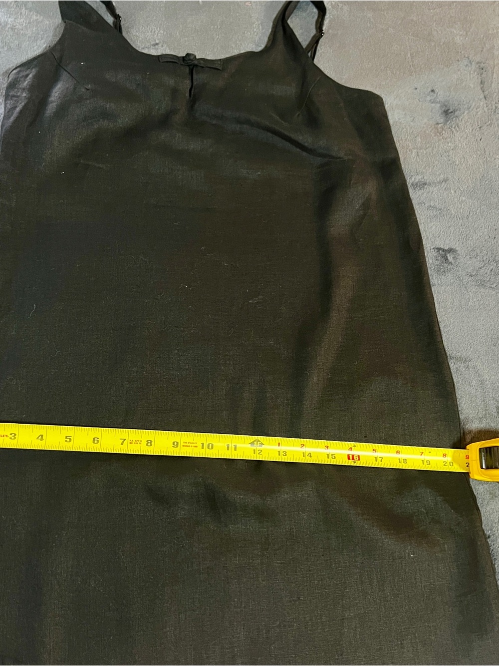Jams World Vtg‎ 90s Wms Blk Linen Knot Side Slit Tank Boho Casual Midi Dress M - Picture 10 of 12